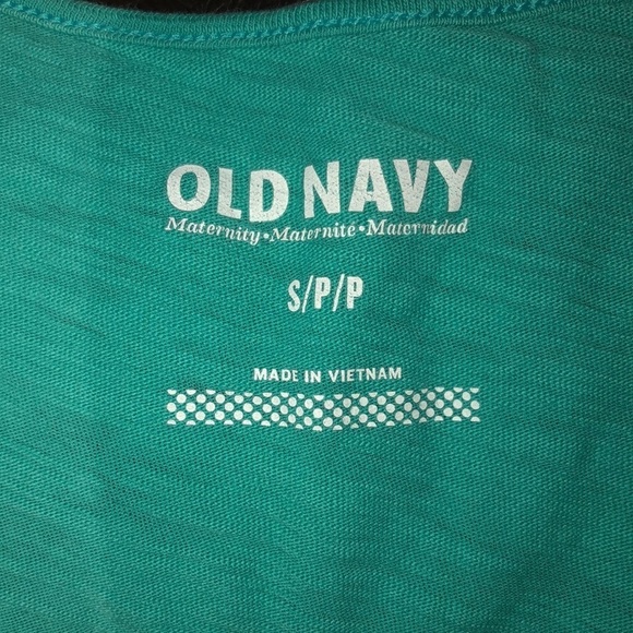 Old navy turquoise maternity v neck tee size S - Picture 5 of 5
